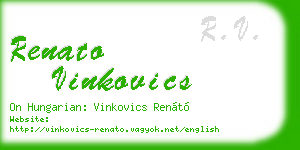 renato vinkovics business card