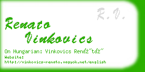 renato vinkovics business card